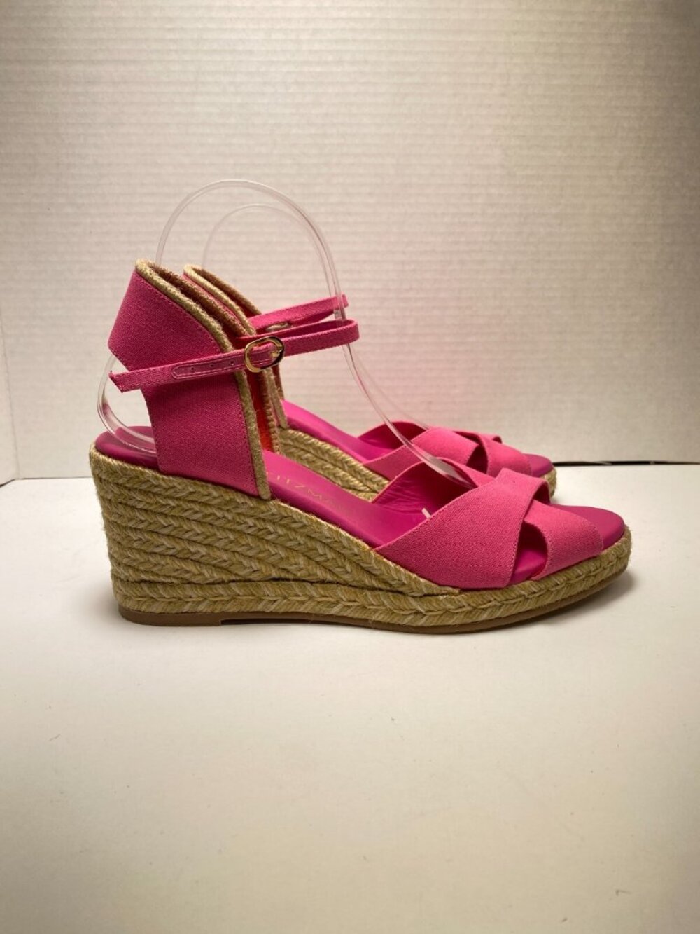 Stuart Weitzman Women's Fuchsia Mirela II Espadrille Wedge Sz 10B - Picture 2 of 9